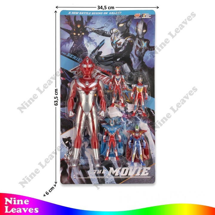 Action Figure Mainan Anak Karakter Ultraman 5 Pcs Aultraman X The Movie