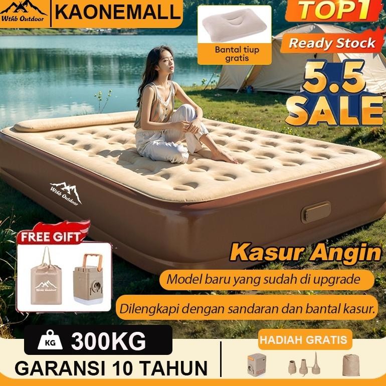 PJ Kasur Angin Kasur Tiup Otomatis Rumah Tangga Pompa Otomatis Kasur Udara Outdoor Lipat Kasur Campi