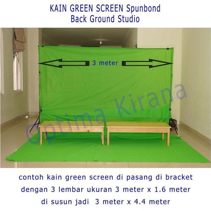 Tiang Kain Foto Green Screen Tripod Gawang Stand 3X2.5 M Back Ground Backdrop Studio Latar Belakang 