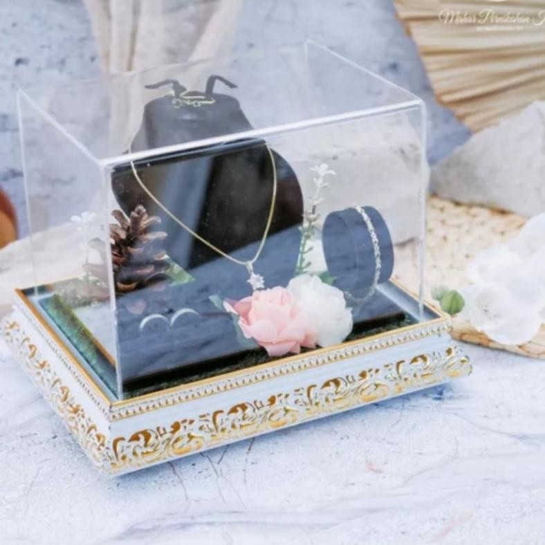 Set Hantaran Seserahan Perkawinan - Tempat Perhiasan Komplit - Tempat Perhiasan Seserahan Kalung Gel