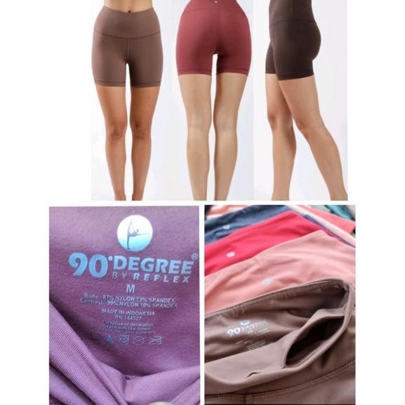 BEST SELLER CELANA PENDEK YOGA LEGGING WANITA 90 DEGREE ORI