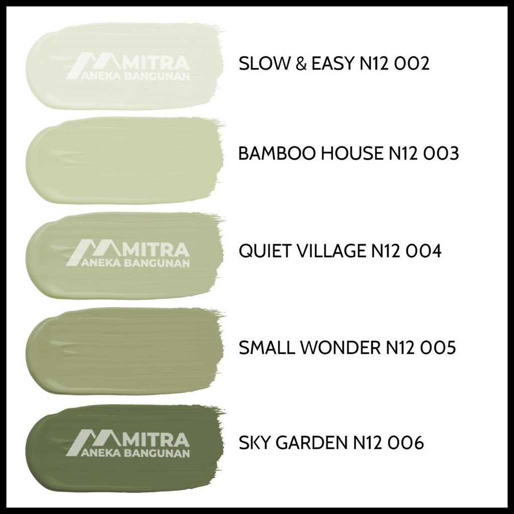 CAT TEMBOK AVITEX INTERIOR 5 KG / AVIAN N12 SAGE GREEN