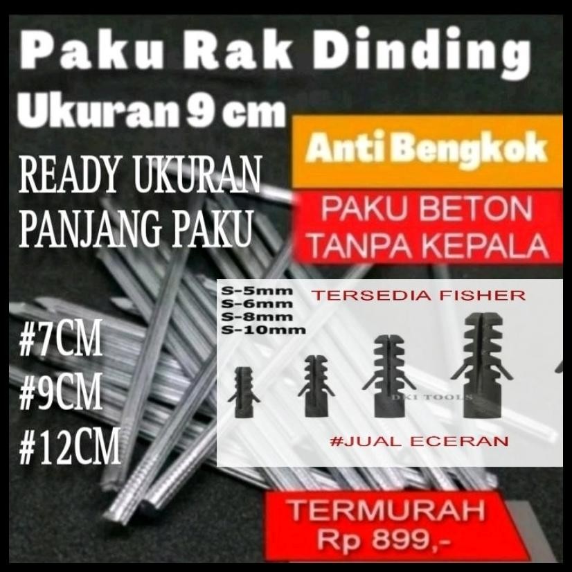 +FREE ONGKIR PAKU AMBALAN PANJANG 9CM,7CM&12CM TERSEDIA FISHER PAKU // PAKU RAK DINDING // PAKU BETO