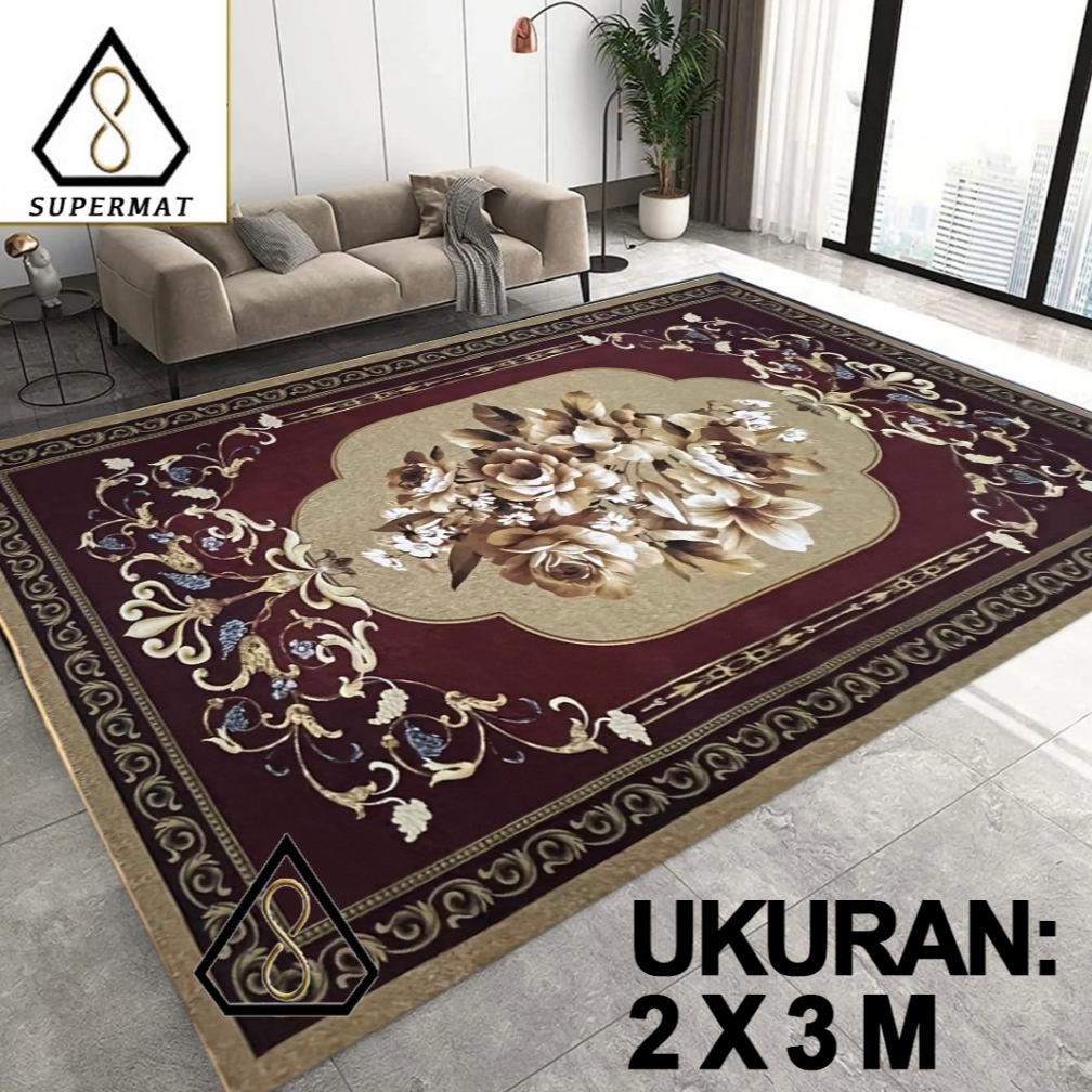 SUPERMAT - Karpet Lantai Eropa Polyester Jumbo [Uk 200 x 300 Cm]