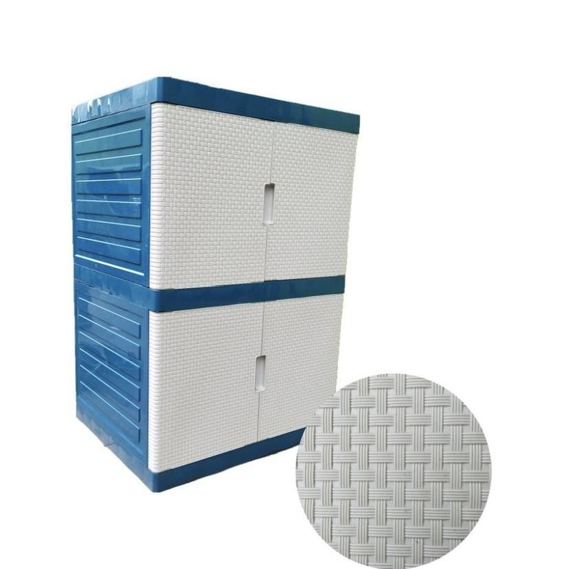 Lemari Plastik Lemari Pakaian  ROTAN Susun 2