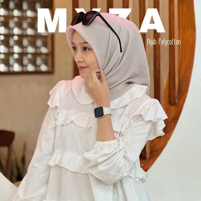 syukron- Myza Hijab - Plain Square Pollycotton Hijab (Hijab Segiempat Poly Cotton Premium) Lembut