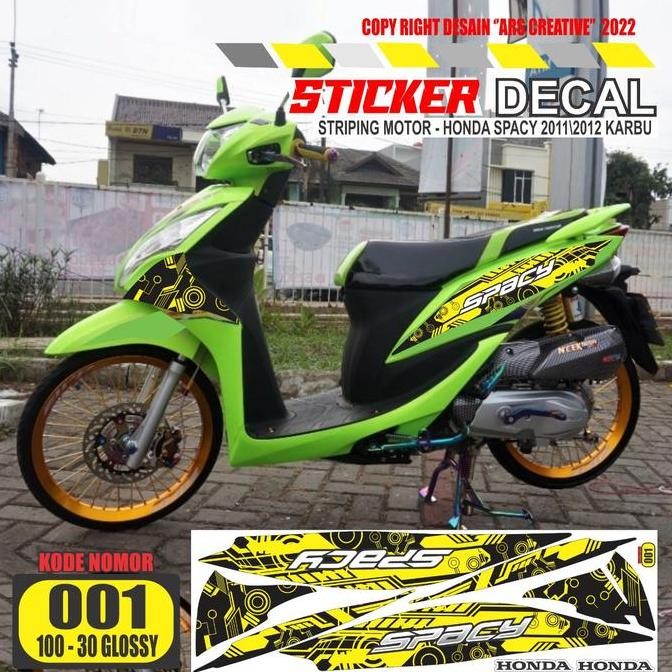 BRG BARU Sticker Striping Decal Honda Spacy Karbu 2011 - 2012 Variasi ARS012