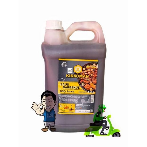 

kikkoman bbq sauce-saus barbekue halal 5.7kg khusus gosend terlaris