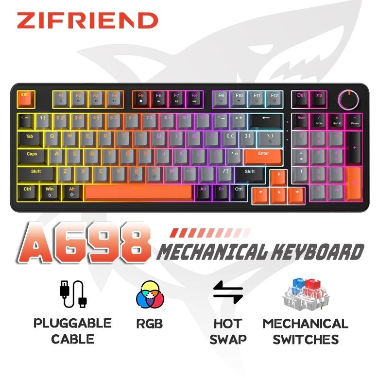 ZIFRIEND AG98 Mechanical Keyboard RGB 98 Keys