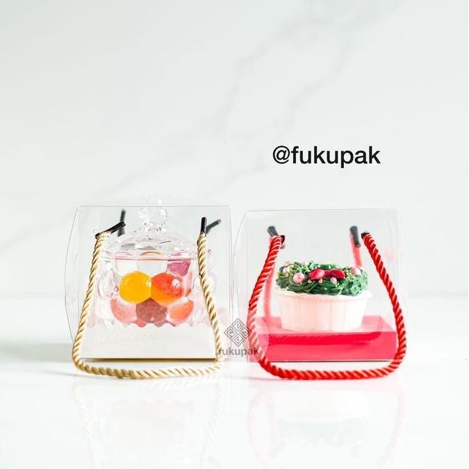 

New Box Mika Kue 10X10 + Tali, Kotak Souvenir, Cake,Tart,Roti,Bolu (20Pcs)