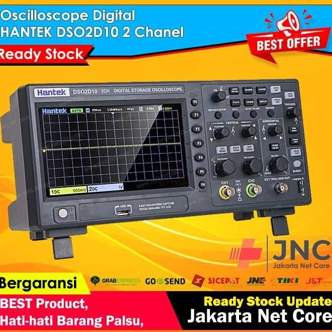 Oscilloscope Hantek Dso2D10 2 Channel Osiloskop Digital Original