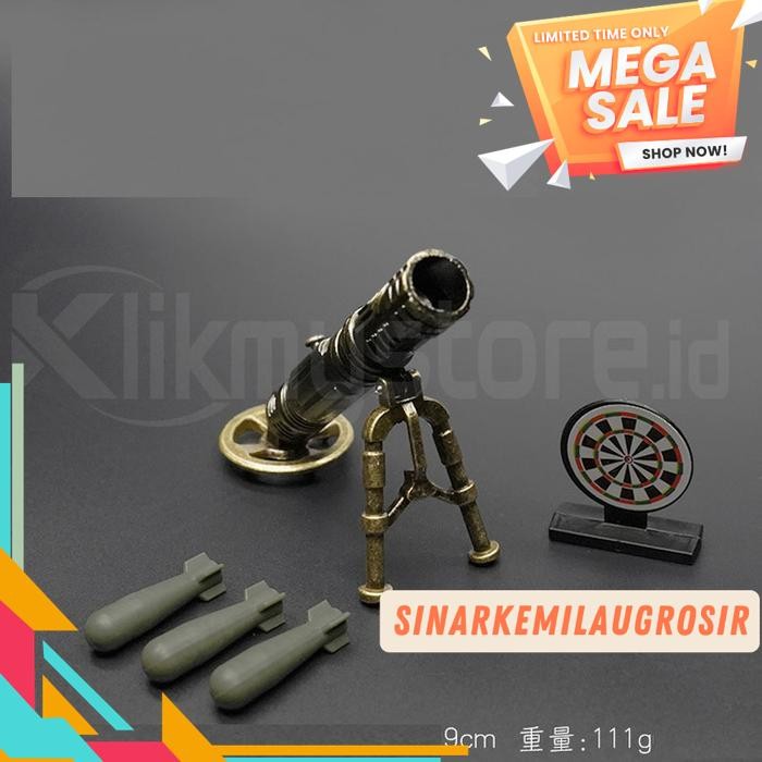 MERIAM MORTIR MAINAN BESI ANAK TEMBAK PELONTAR CANNON MORTAR KUALITAS BERKELAS !!