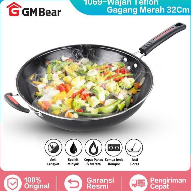 Sale Gm Bear Panci Wajan Penggorengan - Wajan Panci Penggorengan Teflonwok