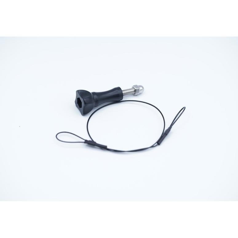 Ready Stainless Steel Black Safety Wire Tether Lanyard - Tali Pengaman Action Camera Gopro Xiaomi Yi