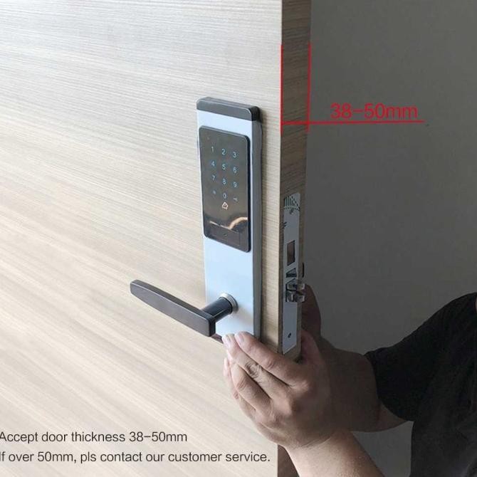 [COD] Handle Pintu Gagang Modern Smart Intelligent Password Tap Key Card Door Unlock Right Left Pull