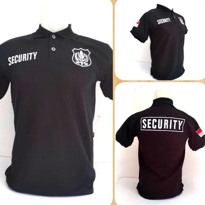 Kaos Security - Kaos Security Logo Putih - Kaos Kerah Security New Stok