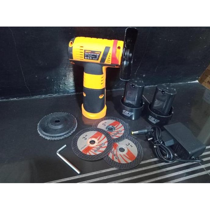 MOLLAR CAG12130 Gerinda 3" Baterai 12V Mini Angle Grinder Brushless