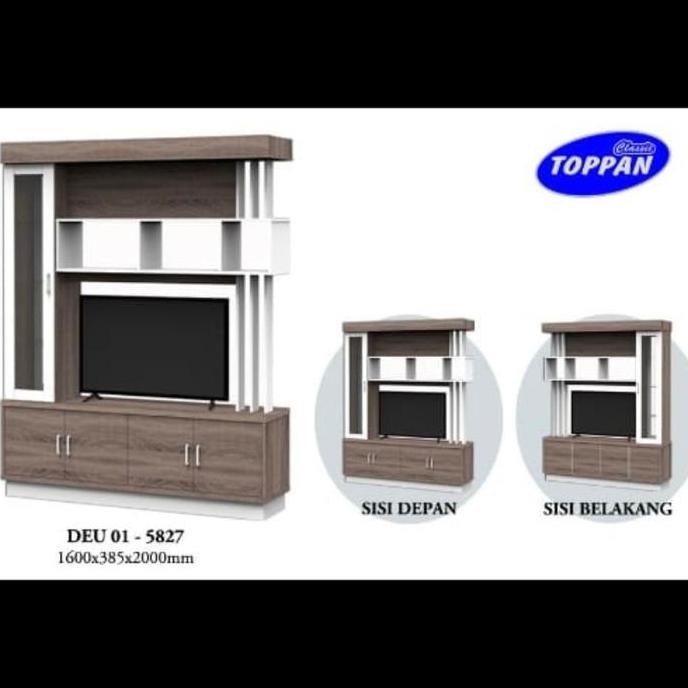 lemari rak tv buffet penyekat ruangan partisi