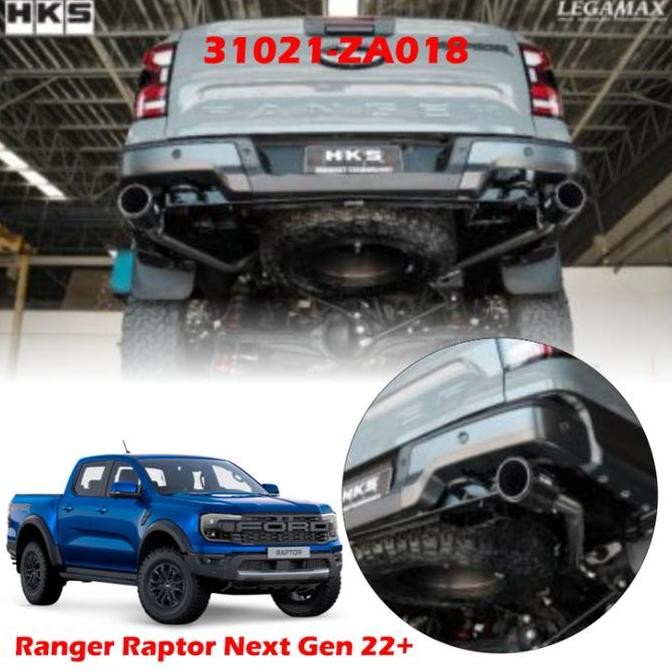 Exhaust Muffler HKS LEGAMAX Carbon TAIL (Dual) FORD NEXT-GEN RANGER RAPTOR 2023+ 2000cc (31021-ZA018