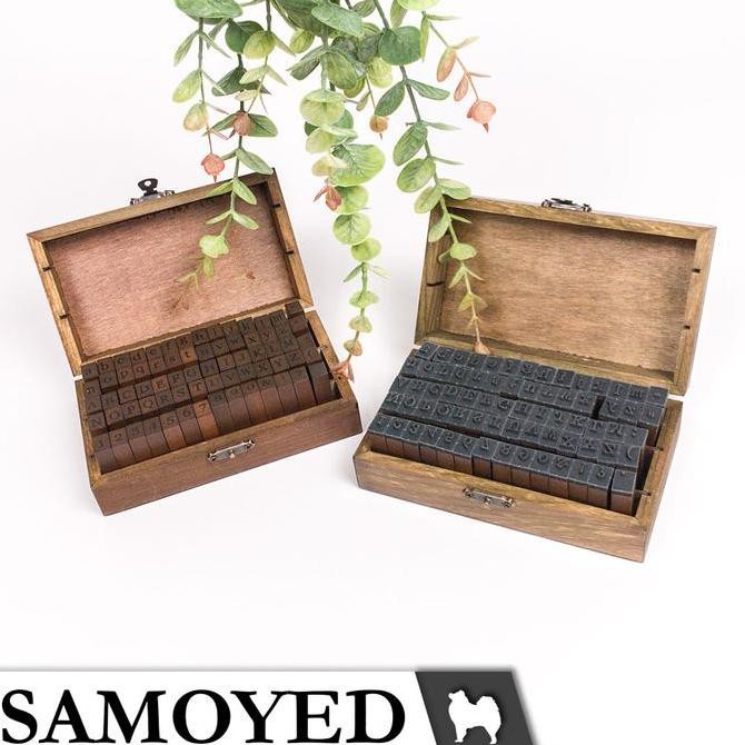 

ready Stempel / Cap Huruf / Alfabet / Angka / Nomor / Simbol / Vintage Letter / Alphabet / Number / Symbol Stamp Set Samoyed STM-AN70