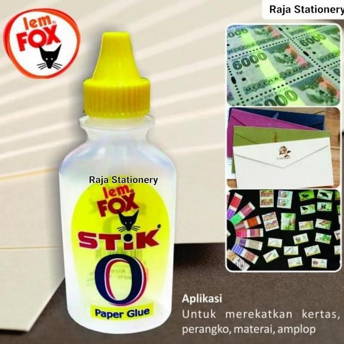 

ready Lem Fox Putih Transparent 60gr 150gr Botol Stik Stick PVAC Kayu Kertas