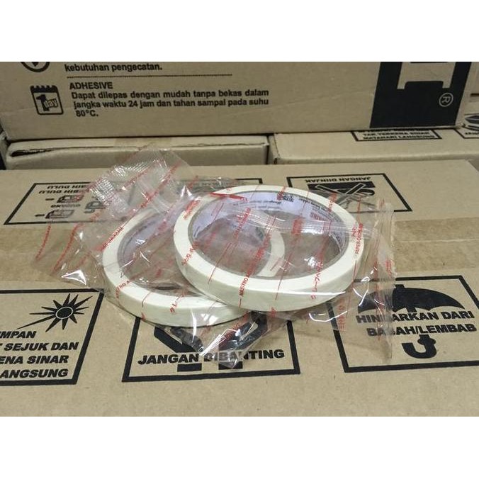

ready [PER 1 DUS] Lakban kertas / Masking Nachi 1/2inch 12mm 20 YARD (1 DUS ISI 192 ROL)