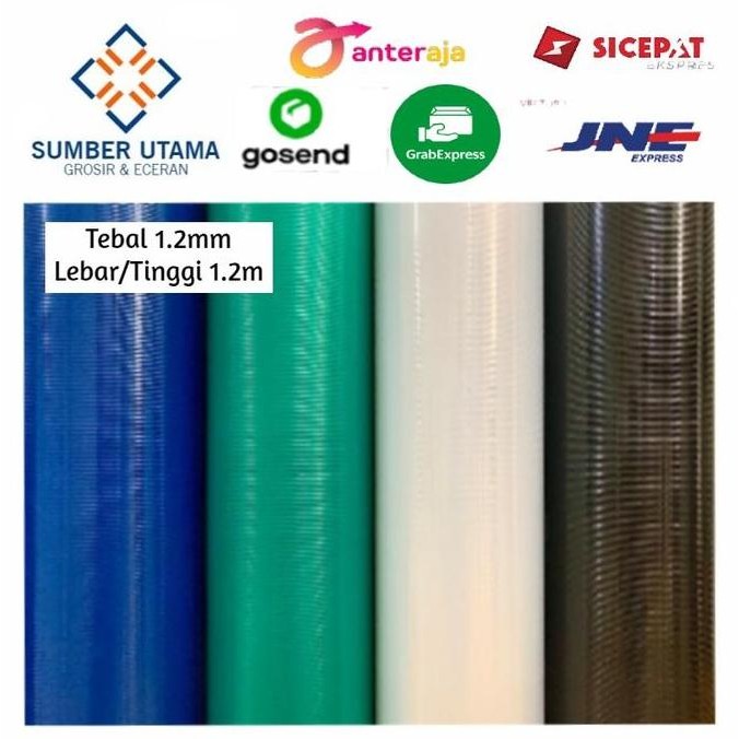 Penutup Pagar Rumah Fiber Garis Motif Tebal 1.2 Lebar 1.2M 30 Meter