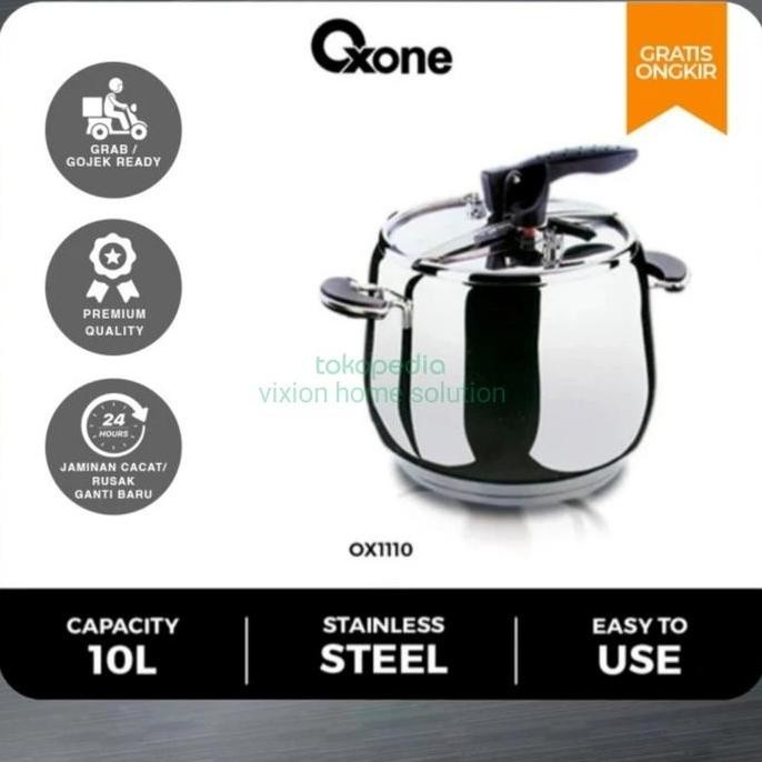 Terjangkau Panci Presto Oxone Ox1110 Stainless Stell 10 Liter Ox-1110