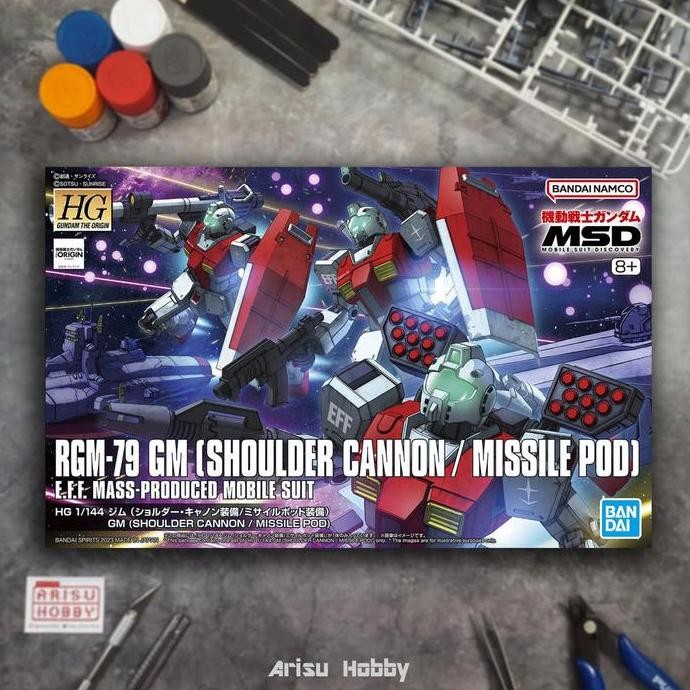 HG RGM-79 GM (Shoulder Cannon / Missile Pod) 1/444 Gundam Bandai