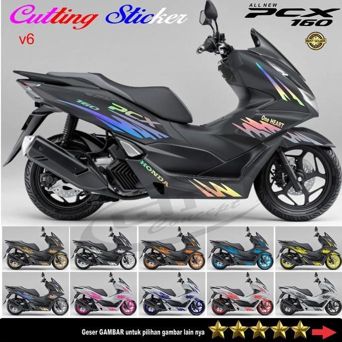MURAH Cutting Stiker PCX 160 ALL NEW 2021 Sticker Variasi 6 Motor Hologram
