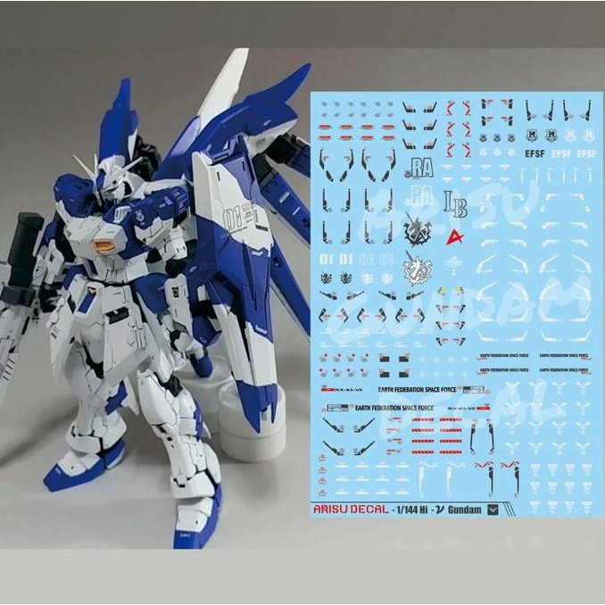 Water Slide Decal Hi-v Hi Nu Gundam Hi v HG RG 1/144 Arisu Decal