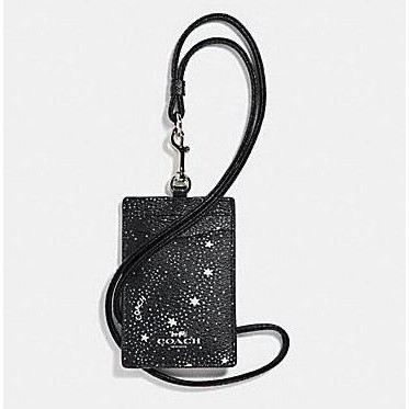 

TERBARU - Coachh ID Holder Card Lanyard celestial star print original dw