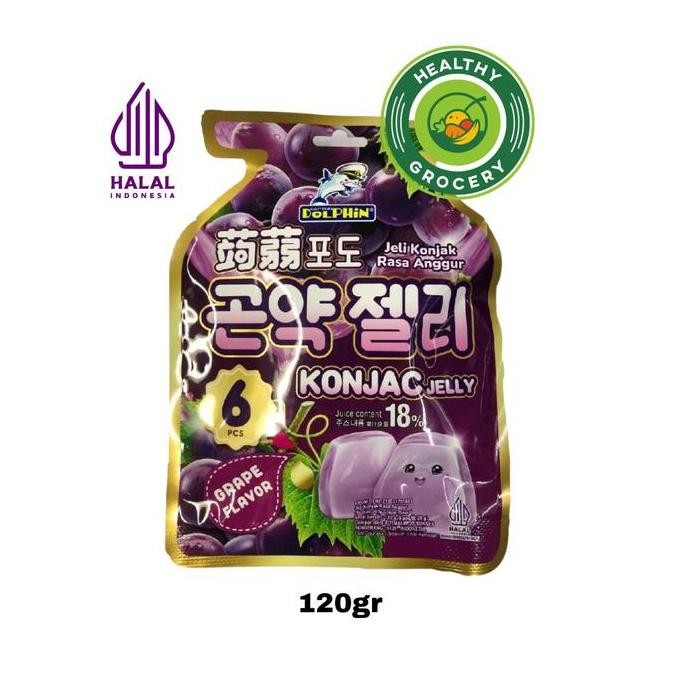 

Ready stock] Captain Dolphin Konjac Jelly Grape Flavor 120gr