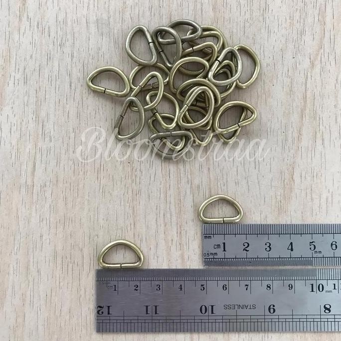 Ring D 1,5 cm ATG 1 lusin 15 mm 1,5 cm metal besi 15 mm bakar tas kait
