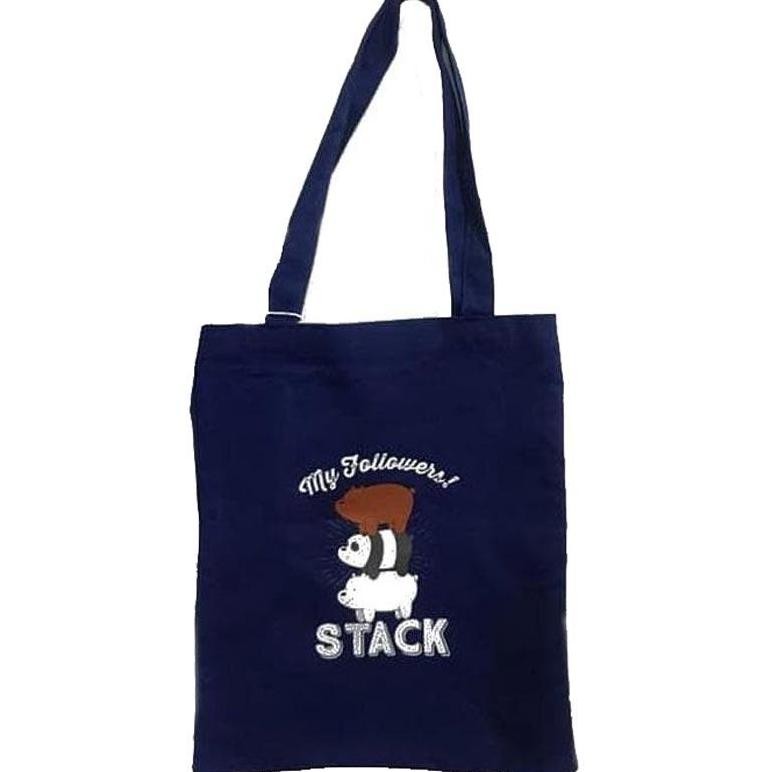 Ready Miniso Stack Squad Tas Shoulder Bag Wanita Kanvas Branded