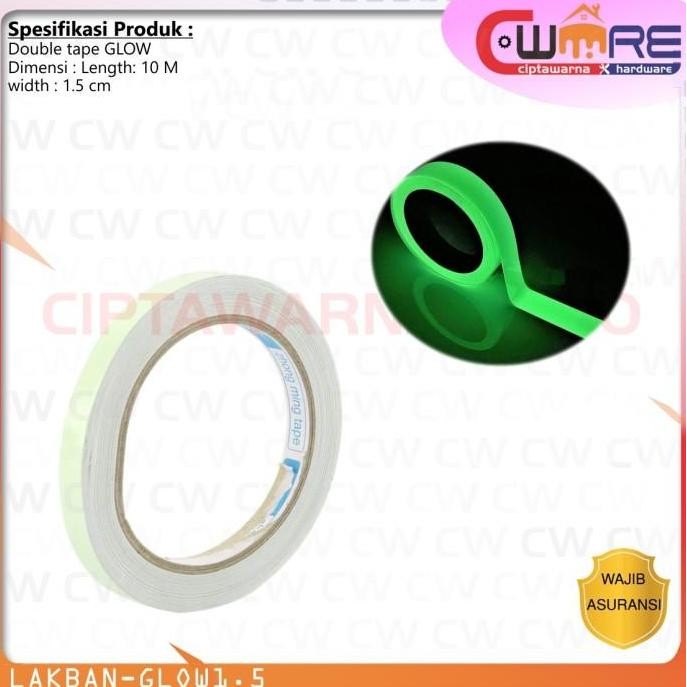 

best produk] Lakban Glow In The Dark Luminous Adhesive Tape 1.5 cm x 10 m - A0015