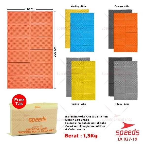 Terbaru SPEEDS Matras Yoga Foam XPE 15mm Alas Bantalan Duduk Lantai Karpet Matras Lipat Foam Double 
