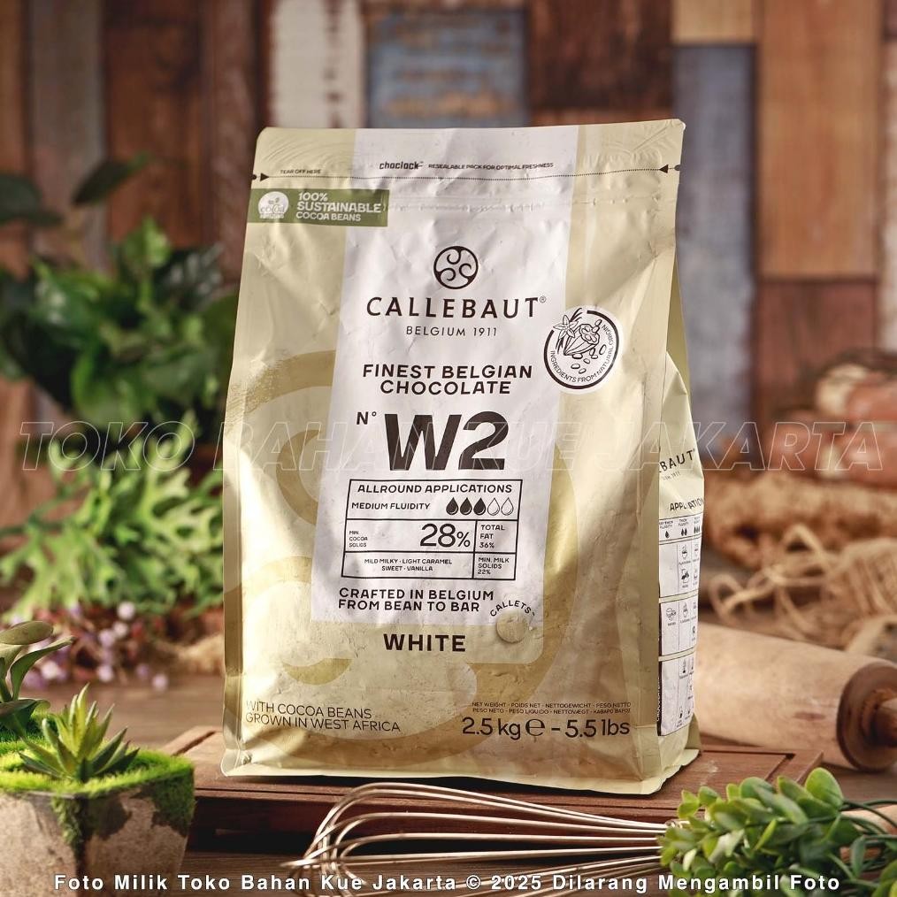 

ebaut WHITE 25kg W2 28 Chocolate Couverture Cokelat Putih Coin
