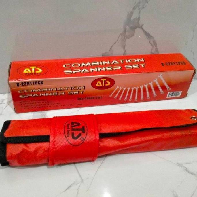 Kunci ring pas set ATS kunci pas ring 11pcs 8/22 ATS [terbaik]