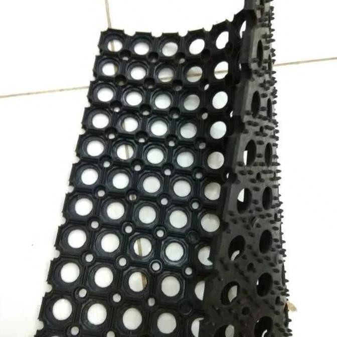 Terbaru Keset Karpet Karet Hitam Bolong-Bolong Anti Slip Keset Kamar Mandi