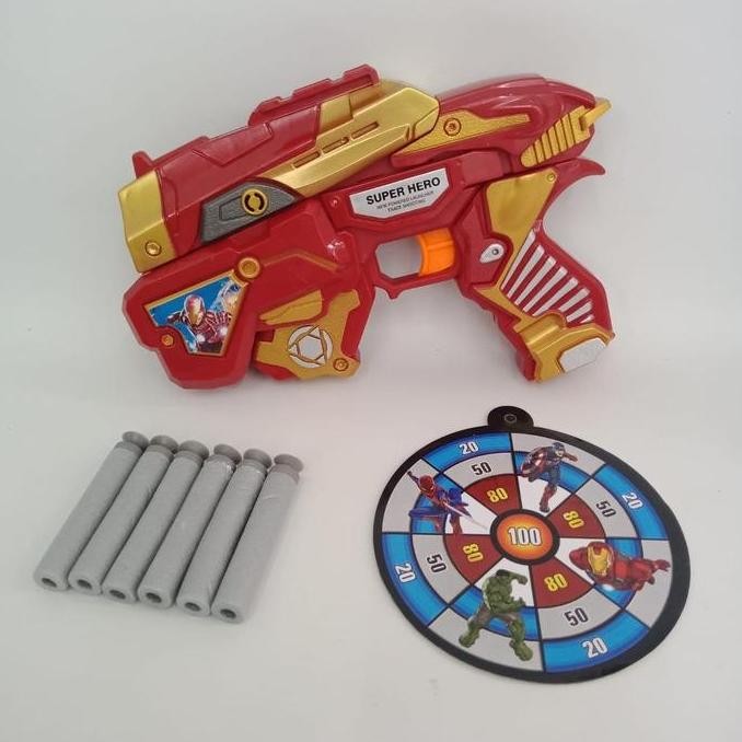 Mainan Anak Pistol Nerf Karakter Ironman