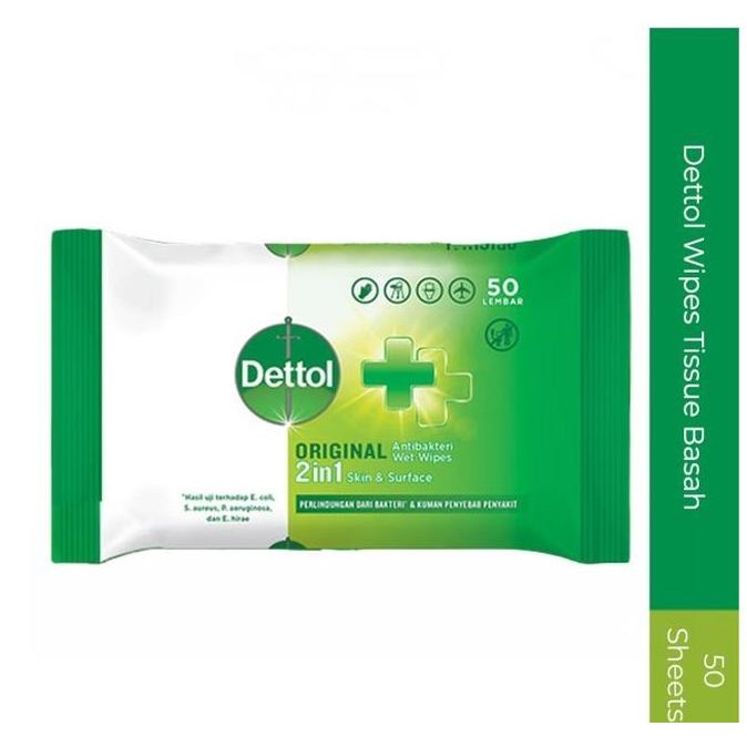 Dettol Tisu Basah 50 Lembar ORIGINAL