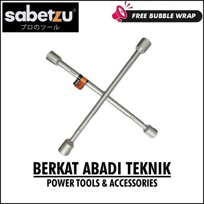 SABETZU Kunci Roda Palang 17 19 21 23 mm Ukuran 14" Konci Mobil Ban Asli
