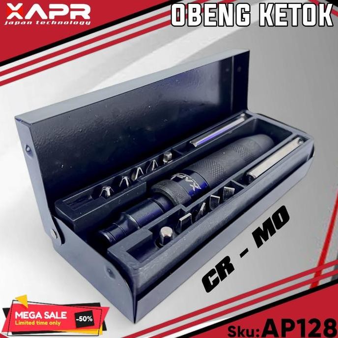 Obeng Ketok 1/4Inch Apr Japan 13Pc Box Baja Pembuka Baut Ap128 Obeng Ketok Baja Original Kunci Ring 