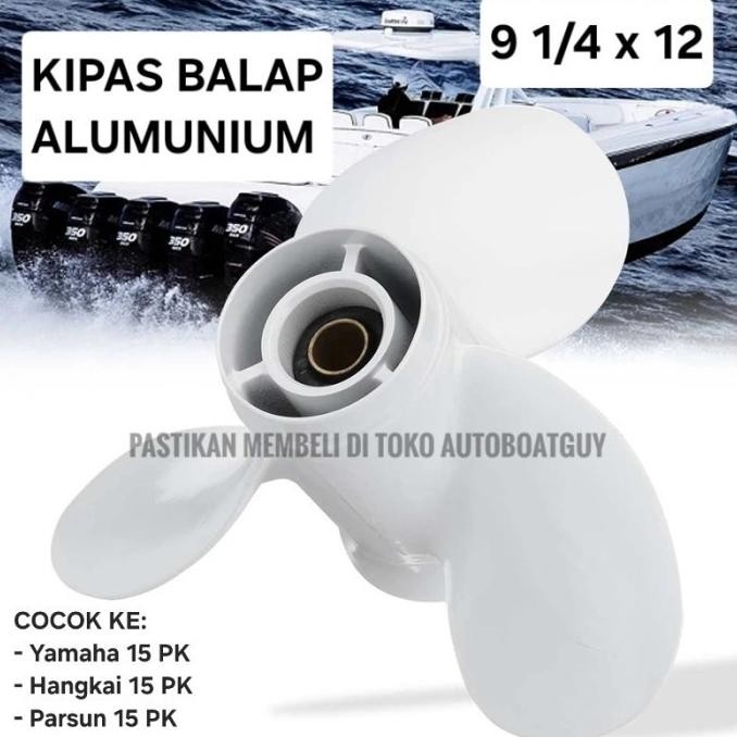 Kipas BALAP Mesin Tempel Yamaha 15 PK / HP Outboard Propeller Baling