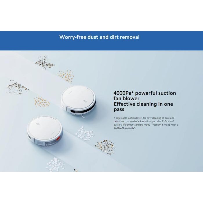 Xiaomi Robot Vacuum E10 Navigasi Presisi Daya Hisap 4000Pa Fitur Sapu Dan Pel Garansi Resmi Original