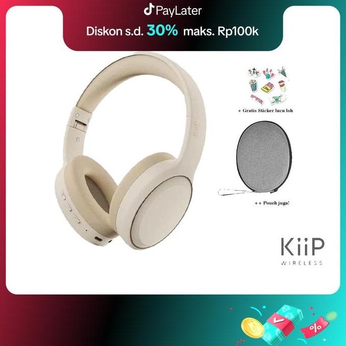 BARU [FREE STICKER] KIIP WIRELESS TH30 HEADPHONE BLUETOOTH EARPHONE HEADSET KOMPUTER LAPTOP EARPHONE