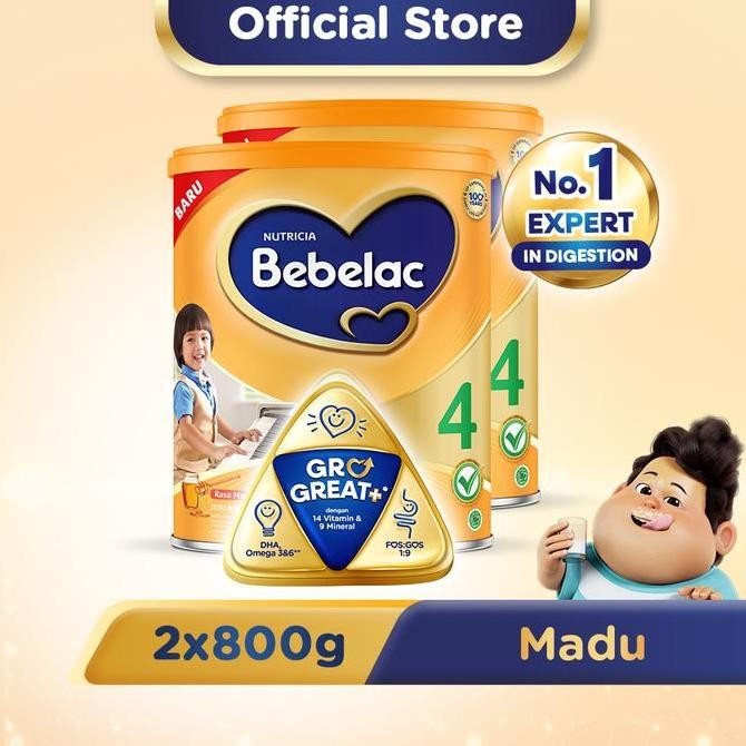 

BARU PAKET 2 - BEBELAC 4 MADU SUSU BUBUK 800 GR