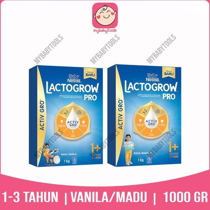 

BARU NESTLE LACTOGROW PRO 1+ 3+ VANILA MADU SUSU BUBUK PERTUMBUHAN ANAK 1-3 TAHUN 3-5 TAHUN BOX 1KG