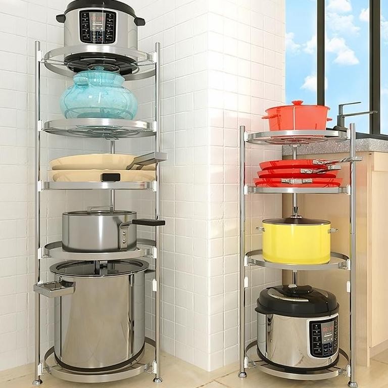 Rak Panci Wajan Multifungsi Rak Dapur Bertingkat Peralatan Dapur Alat Dapur